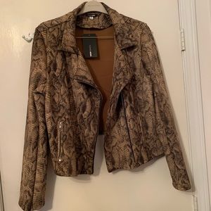 Snake Print Set-Jacket and Skirt